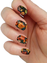 Load image into Gallery viewer, Autumn Flowers Fall Full Nail Art Decals - Waterslide Nail Decals