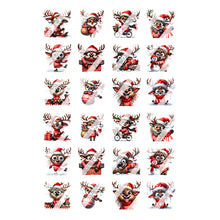 Load image into Gallery viewer, Christmas Silly Deer Reindeer Fawn Nail Art Decals - Waterslide Nail Decals