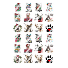 Load image into Gallery viewer, Christmas French Bulldog- Nail Art Decals - Waterslide Nail Decals