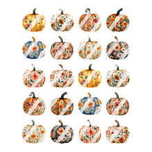 Load image into Gallery viewer, Floral Pumpkins Nail Art Decals - Waterslide Nail Decals