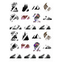 Load image into Gallery viewer, Off Road Vehicle Mountain Dirt Tire Tracks Nail Art Decals
