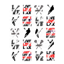 Load image into Gallery viewer, Lacrosse Nail Art Decals - Waterslide Nail Decals