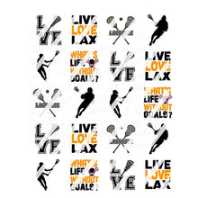 Load image into Gallery viewer, Lacrosse Nail Art Decals - Waterslide Nail Decals