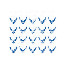 Load image into Gallery viewer, Military Air Force Wing Nail Art Decals - Waterslide Nail Decals