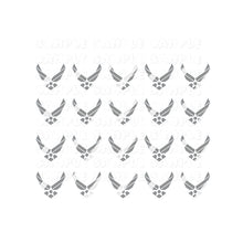 Load image into Gallery viewer, Military Air Force Wing Nail Art Decals - Waterslide Nail Decals