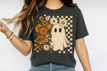 Load image into Gallery viewer, Floral Fall Ghost Boho Halloween Autumn Shirt