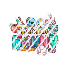 Load image into Gallery viewer, Teacher Bunny Easter Day Ready To Press Sublimation Transfer