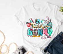 Load image into Gallery viewer, Teacher Bunny Easter Day Ready To Press Sublimation Transfer