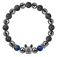Load image into Gallery viewer, French Bulldog Bracelet -Crystal Magnetic Natural Stone Beaded Anxiety Relief Elastic Bracelet Christmas, Valentine's Day, Birthday Gifts