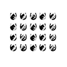 Load image into Gallery viewer, Country & Western Horse Shoe Nail Art Decals - Waterslide Nail Decals