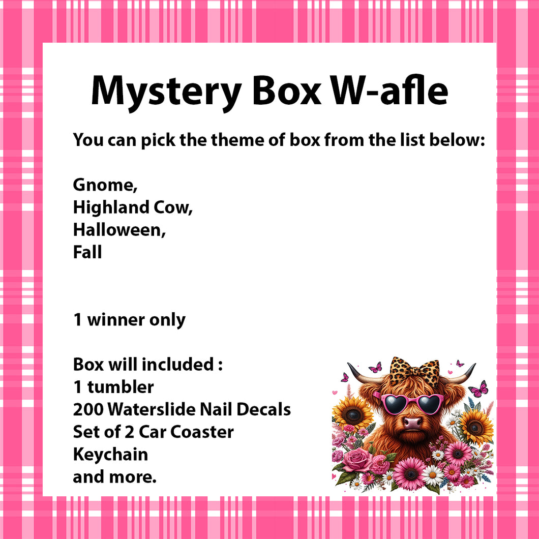 Mystery Box W-afle (tumbler, nail art decals and more)