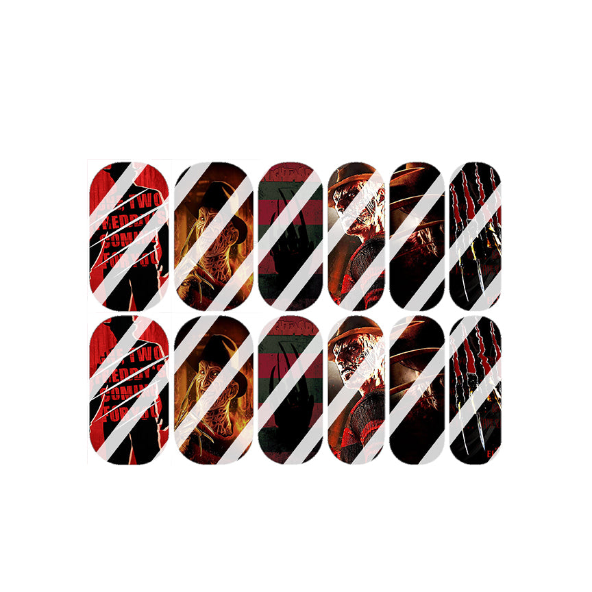Horror Full Nail Art Decals - Waterslide Nail Decals
