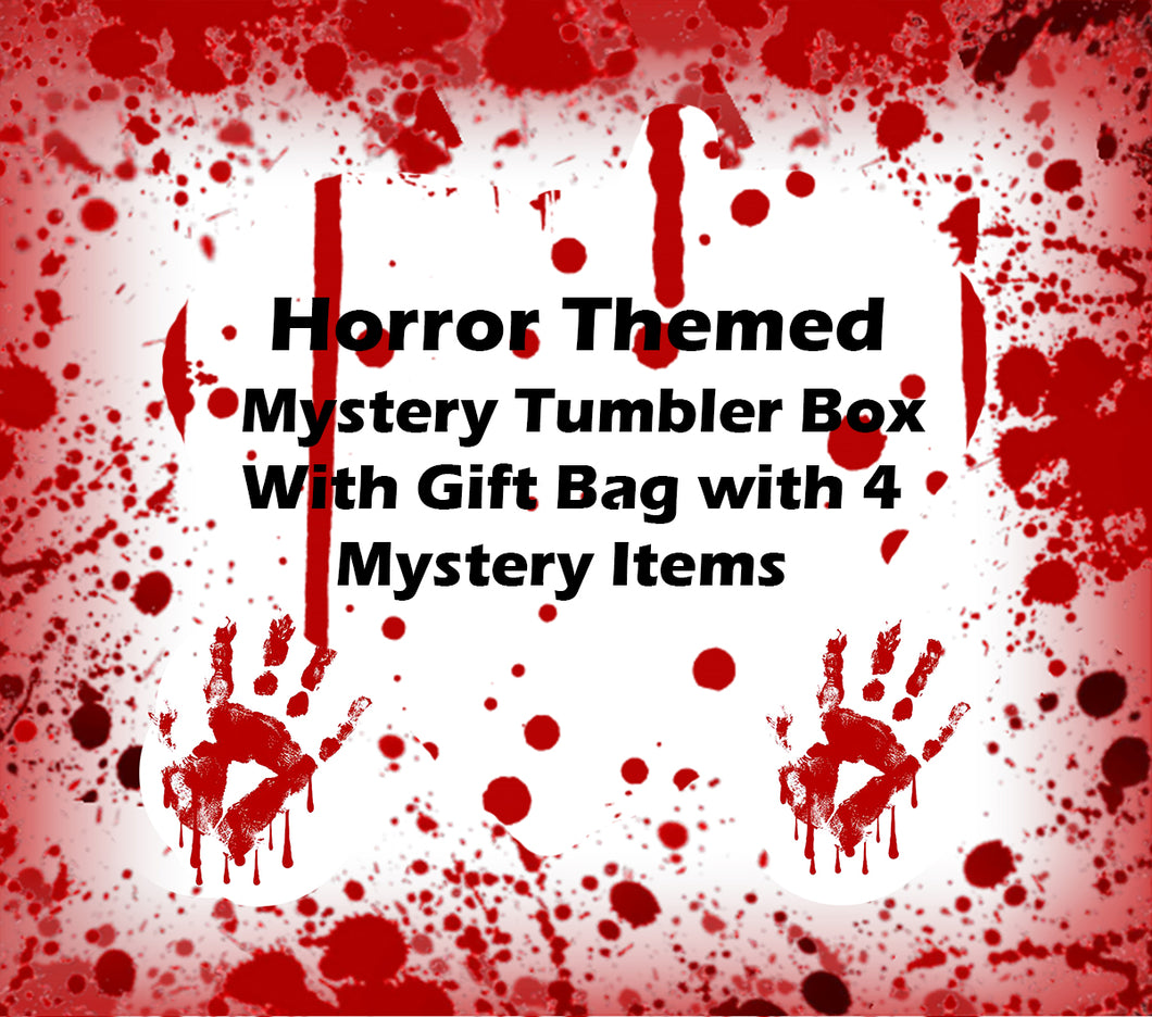 Horror Themed Mystery Tumbler Box with Mystery Gifts