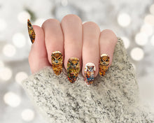 Load image into Gallery viewer, Autumn Fall Owls Full Nail Art Decals - Waterslide Nail Decals

