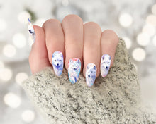 Load image into Gallery viewer, Winter Pastel Fox and Wolf Full Nail Art Decals - Waterslide Nail Decals
