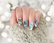 Load image into Gallery viewer, Winter Wolf Full Nail Art Decals - Waterslide Nail Decals
