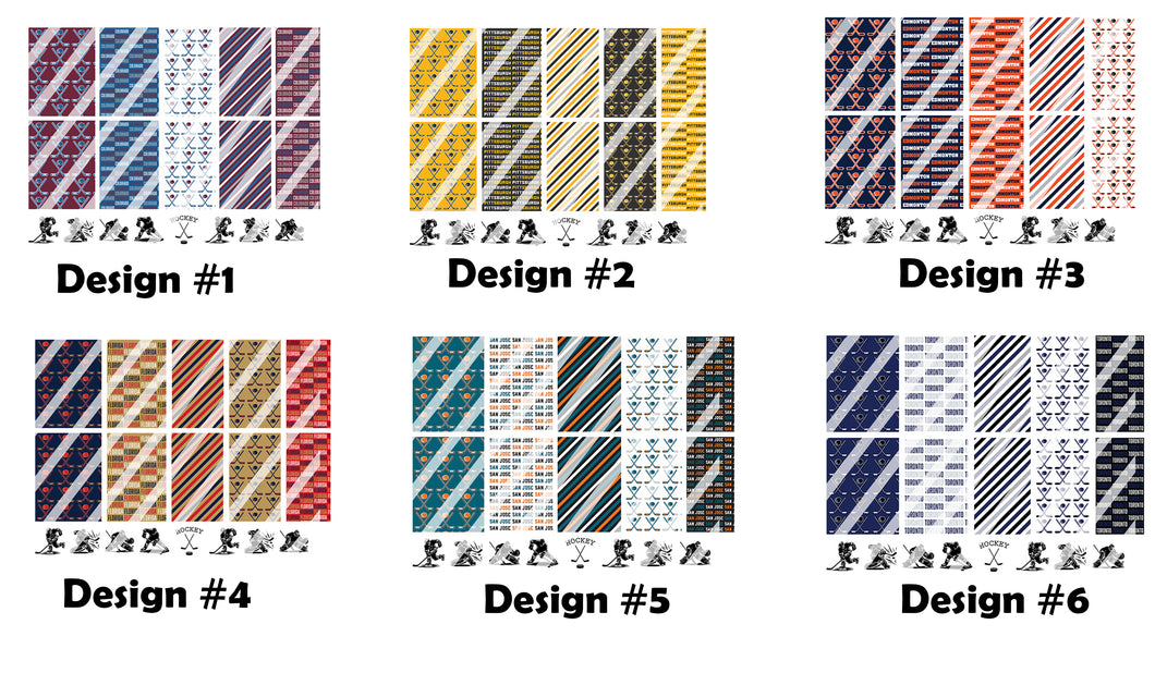 Hockey Nail Art Decals -  Waterslide Nail Decals