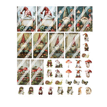 Load image into Gallery viewer, Magical Gnome Forest Full Nail Cover Nail Art Decals- Waterslide Nail Decals
