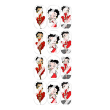 Load image into Gallery viewer, Betty Boop Full Nail Cover Nail Art Decals- Waterslide Nail Decals
