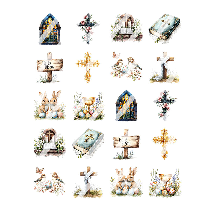Religious Easter Nail Art Decals- Waterslide Nail Decals