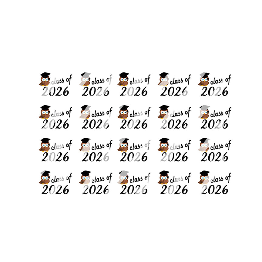 Class of 2026 Graduation Nail Art Decals - Waterslide Nail Decals