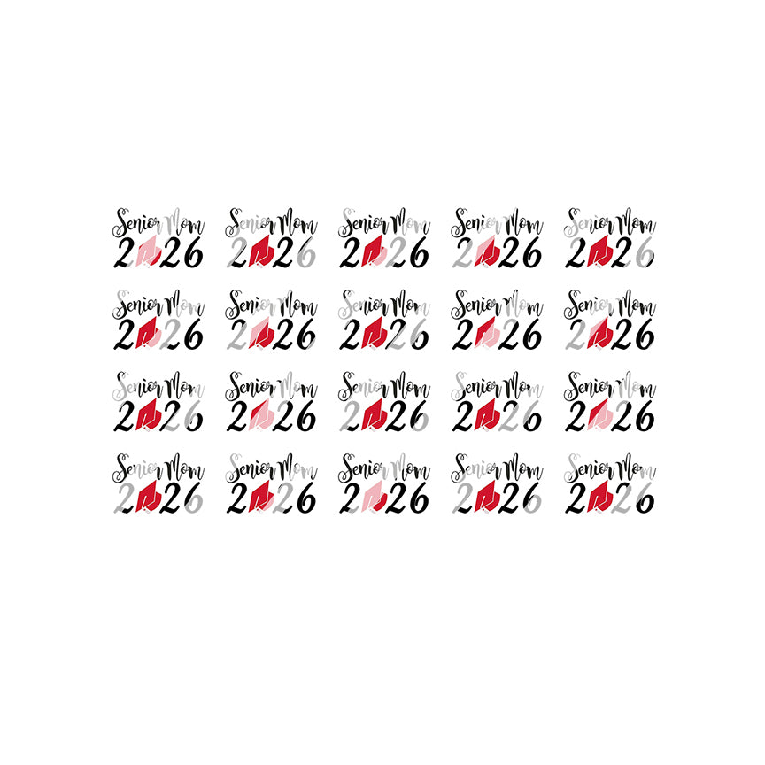 2026 Senior Mom Graduation Nail Art Decals - Waterslide Nail Decals