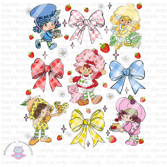 Cartoon Strawberry Ready To Press Sublimation Transfer - Design #2