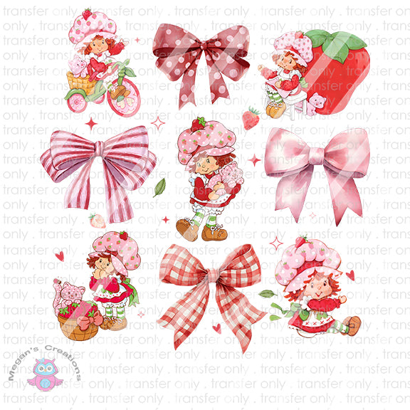 Cartoon Strawberry Ready To Press Sublimation Transfer - Design #3