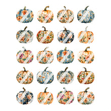 Load image into Gallery viewer, Floral Pumpkins Design #2 Nail Art Decals - Waterslide Nail Decals
