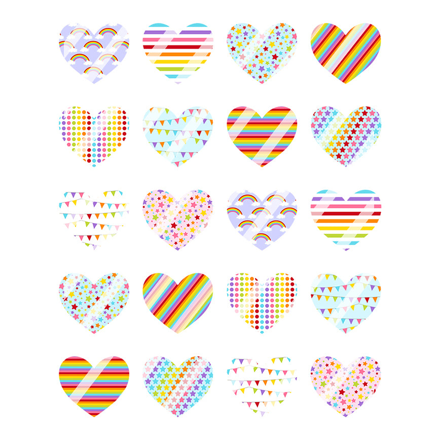 Hearts Nail Art Decals - Waterslide Nail Decals