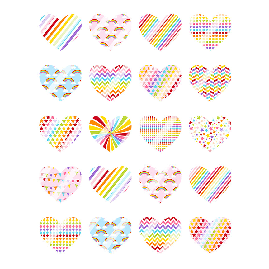 Hearts Design Set #2 Nail Art Decals - Waterslide Nail Decals