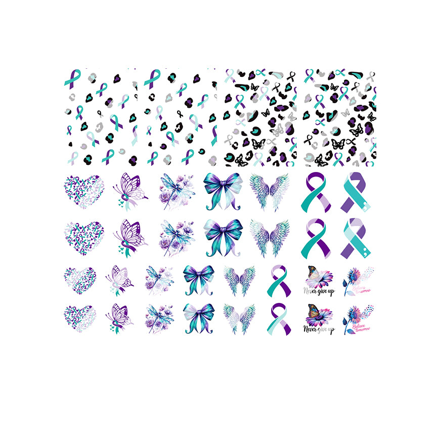 Suicide Awareness Design #SA101 Nail Art Decals- Waterslide Nail Decals
