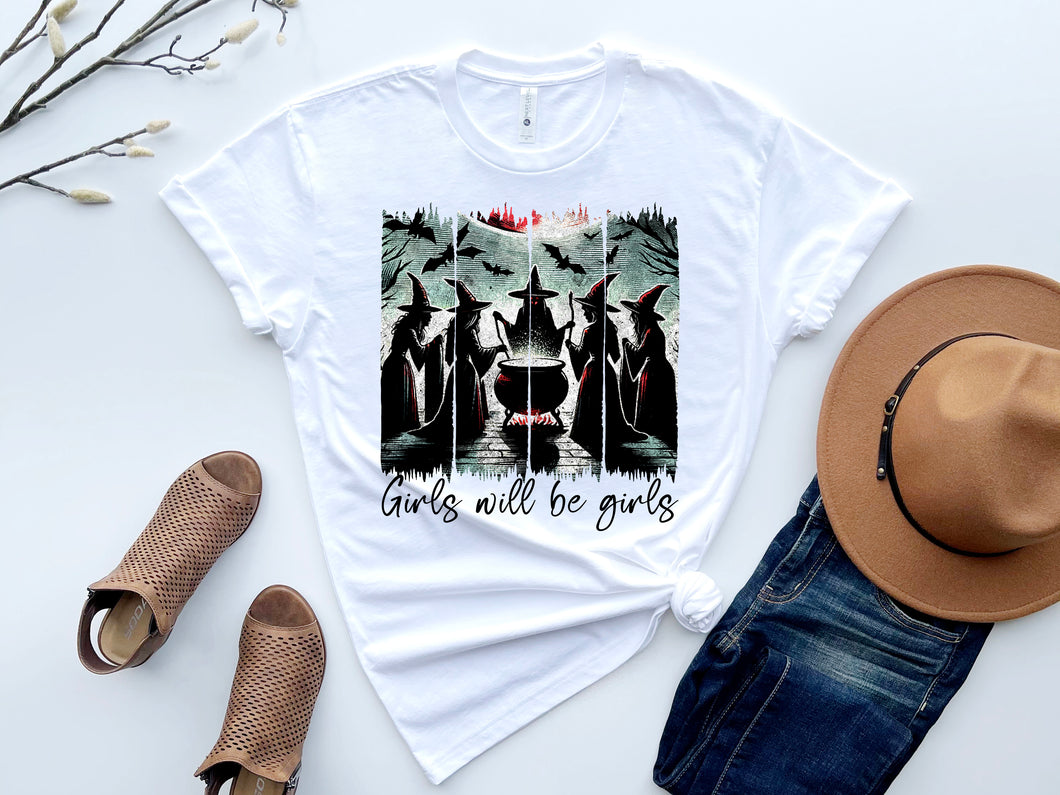 Halloween Gils Will Be Girls Witch Shirt