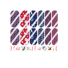 Load image into Gallery viewer, Baseball Take Me Out to the Ballgame Full Nail Cover Nail Art Decals- Waterslide Nail Decals
