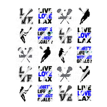 Load image into Gallery viewer, Lacrosse Nail Art Decals - Waterslide Nail Decals
