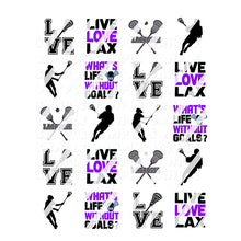 Load image into Gallery viewer, Lacrosse Nail Art Decals - Waterslide Nail Decals
