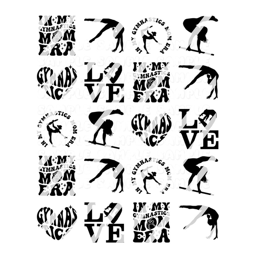 Gymnastics Mom Nail art Decals