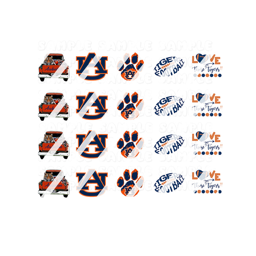 Football Nail Art Decals - Waterslide Nail Decals - Set #2