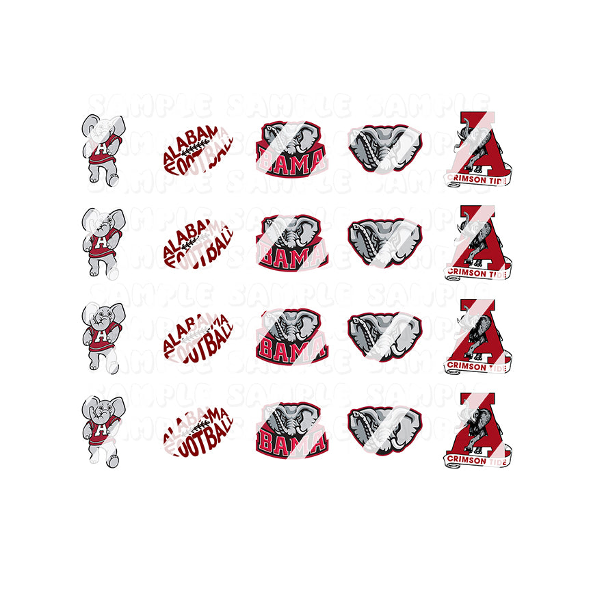 Football Nail Art Decals - Waterslide Nail Decals - Set #2
