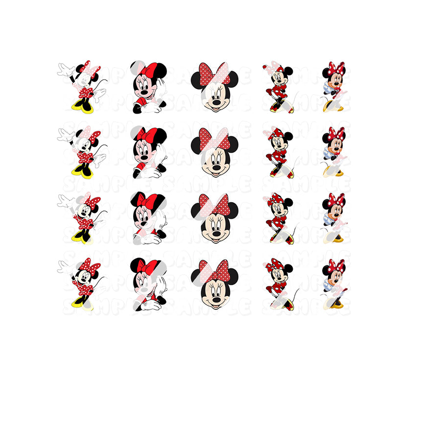 Red Cartoon Nail Art Decals - Waterslide Nail Decals