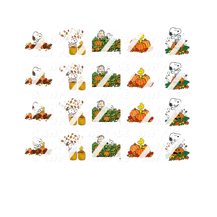 Fall Nail Art Decals - Waterslide Nail Decals