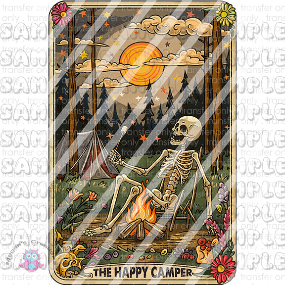 Skeleton Funny Tarot Card Ready To Press Sublimation Transfer  -  The Happy Camper