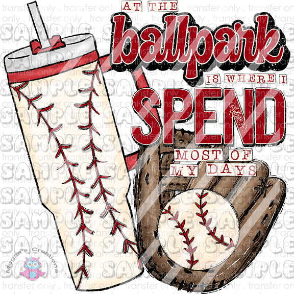 At The Ballpark Baseball Ready To Press Sublimation Transfer