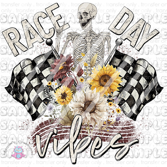 Race Day Vibes Ready To Press Sublimation Transfer