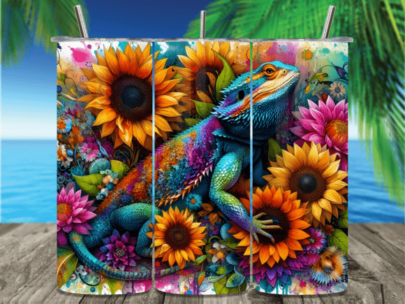 Colorful Bearded Dragon Tumbler