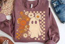 Load image into Gallery viewer, Floral Fall Ghost Boho Halloween Autumn Shirt
