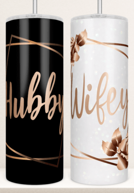 Hubby and Wifey Wedding 20Oz Tumbler