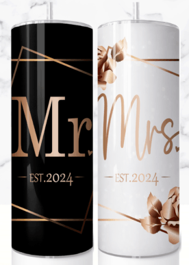 Mr and Mrs Wedding 20Oz Tumbler