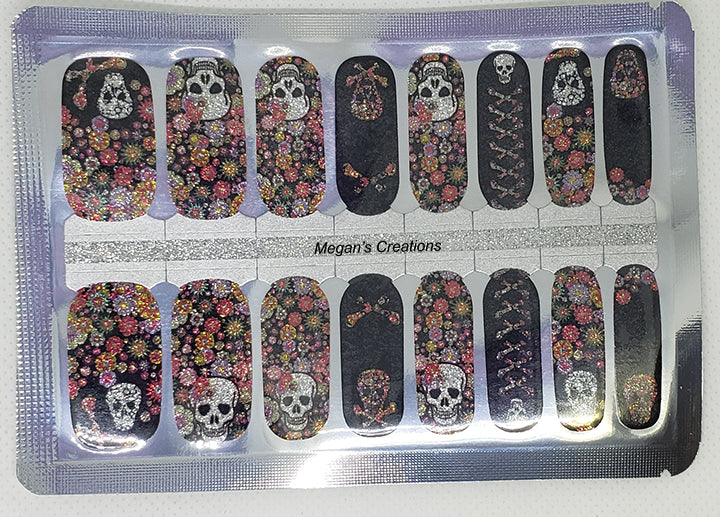 Skulls Nail Polish Wraps - Nail Polish Strips