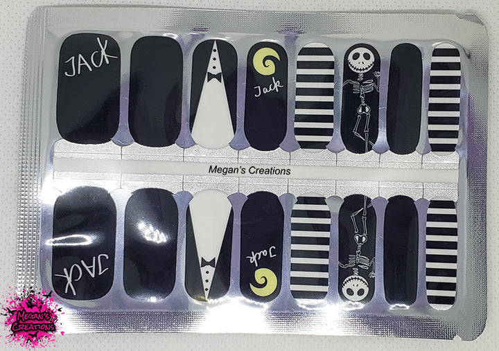 Jake Skeleton #3 Nail Polish Wraps - Nail Polish Strips